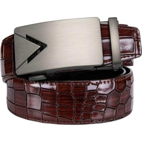 Barry.Wang New Brand Designer Men Belts Luxury Real Leather Belts For Men Metal Buckle Man Jeans Pants Genuine Leather Belt Male