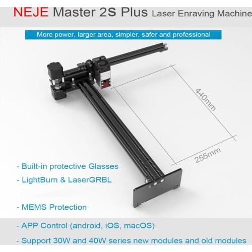 NEJE Plus 30w Laser-Schneide-Maschine, Free Shipping Master 2s Laser Engraving Machine Working Area 255 x 440mm