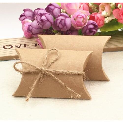 Wholesale Pillow Shape Candy Box Gift Pink ox 20X55X80mm