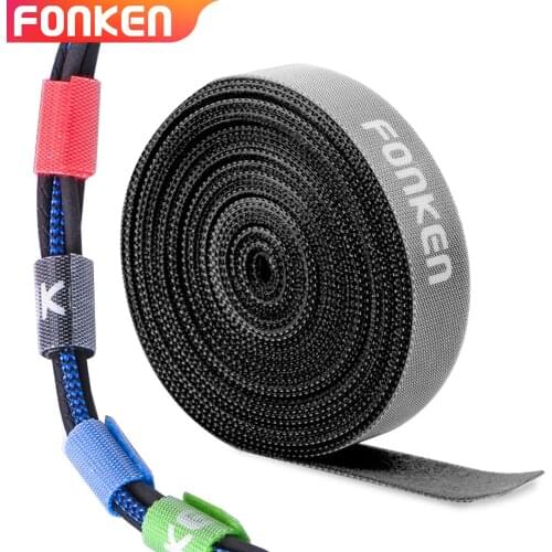 FONKEN USB Cable Organizer 5m 1m Management Cable Protector Ties Holder for Earphone Mouse Hoop Tape Wire Winder