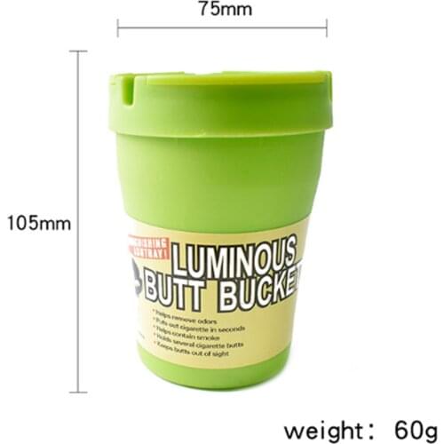 10PCS Car Ash Tray Plastic Ashtray Fluorescence Smoke Cup Cenicero Cendrier Herb Tobacco Container Cigarette Smoking Accessorie