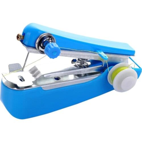 Ayevin Mini Manual Sewing Machine Portable Simple Operation Sewing Tools Sewing Cloth Fabric Handy Needlework Tool 1pc