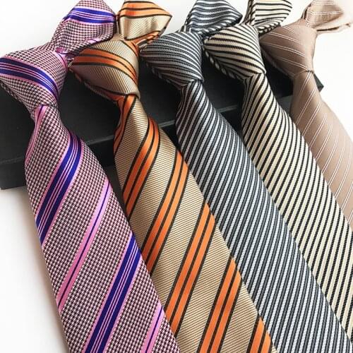 Silk Men Tie 8cm Plaid Paisley Stripe Geometric Neck Ties for Men Necktie Classic Wear Business Wedding Tie Party Gravatas