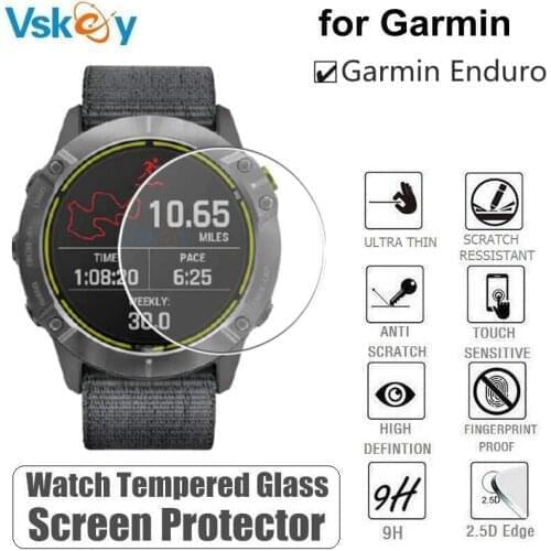 VSKEY 10PCS Tempered Glass for Garmin Enduro Smart Wrist Watch Screen Protector Anti-Scratch Protective Film