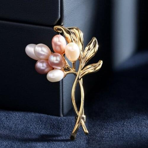 SINZRYhotsale 2021bridal jewelry accessory trendy natural fresh water pearl vintage flower brooches pin for women