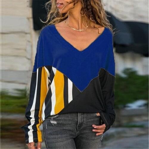 Loose V Neck Shirts Female Tunic Plus Size Casual Blouses For Women Long Sleeve Cotton Retro Shirt Womens Tops And Blouses