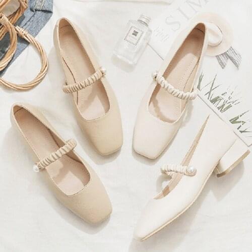 2021 New Cute Round Toes Loafers Women Fashion Autumn Mules Shoes For Women White Slip-On Flats Elegant Outdoor Heels Slippers