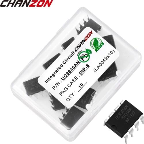 10PCS UC3845B DIP8 UC3845A UC3845AN 3845 UC3845BN UC3845 DIP-8 Integrated Circuit Semiconductor New and Original IC Chipset