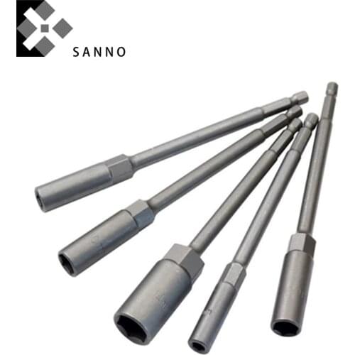 10PCS Long hex shank socket electric screwdriver drill bits length 150mm metric bit sockets 5.5-19mm size