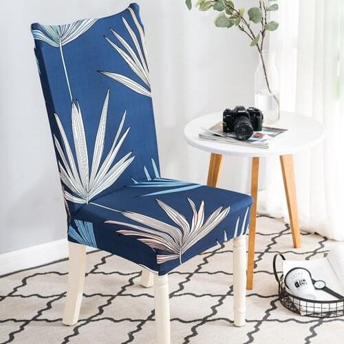 Printed Elastic Chair Cover With Back Dining Room Seat Covers Seat Slipcovers Case Kitchen Restaurant Banquet Wedding Decor 2pcs