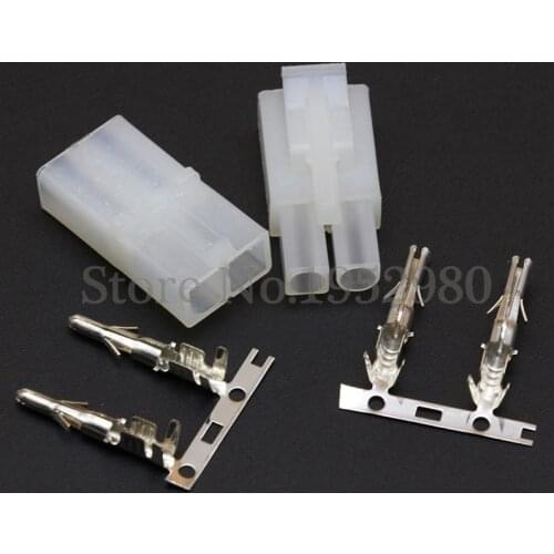 20 Set 6.2mm Connector 2 Pin Big Tamiya Connector EL 6.2 Car Vehicle Connector ( Male Female Housing + Male Female Terminals )