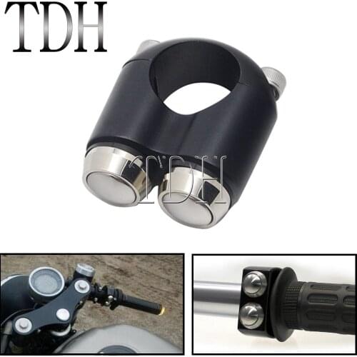22mm 25mm Handlebar 2 Button Hand Control Momentary Switch For Harley Cafe Racer Motogadget M-switch 1'' 7/8" Universal