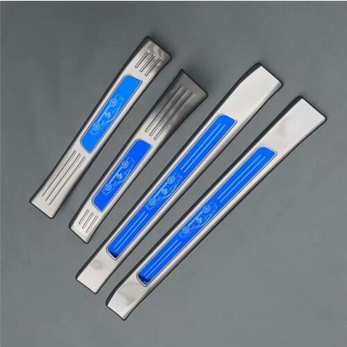 4pcs/set Stainless steel exterior door sill strip fit for 2018 MG6 Threshold trim welcome pedal Scuff plate guard cover