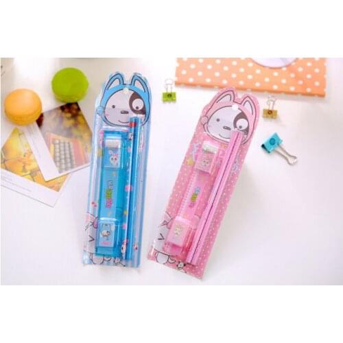 5 pcs/set kawaii Dog Cartoon Stationery Set Children Gift Stationery for Student Prizes school supplies