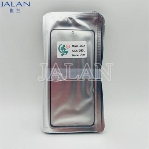 5pcs S21 Plus LCD front glass+OCA For Samsung S21 S21+ LCD display screen replacemnt mobile phone front outer panel parts