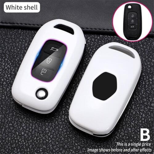 Remote 3 buttons car key case cover for lada vesta granta for renault megane clio captur kangoo key bag shell keychain