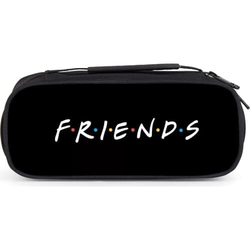 Central Perk Coffee Friends Boys Girls Cartoon Pencil Case Bag School Pouches Children Student Pen Bag Kids Purse Wallet