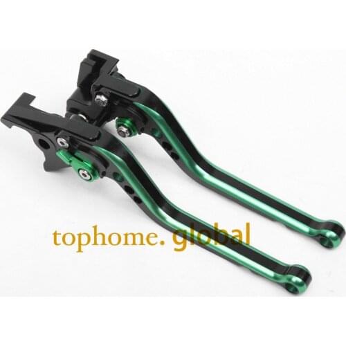 For Kawasaki ZX10R 2004 2005 CNC Long Brake Clutch Levers Regular size Mixed Black&Green