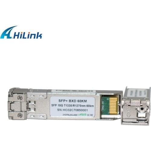 Hilink 2 Pairs 10G BIDI SFP+ 60Km GBIC Transceiver Single Fiber WDM 1270/1330nm with LC Connector DOM