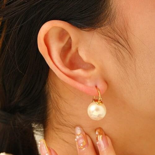 Korea New Fashion Exquisite High Bright Pearl Earrings Natural Colorful Shell Pearl Earclip For Women Wedding Jewellery Gifts