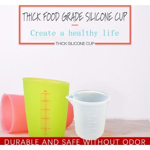 250ml / 100ml Silicone food Measuring Cup jug Graduated Beaker Cooking Baking Kitchen Measure tools
