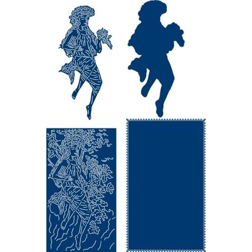 Estelle People Landscape Metal Cutting Dies Scrapbook Diary Decoration Stencil Embossing Template DIY Greeting Handmade 2021