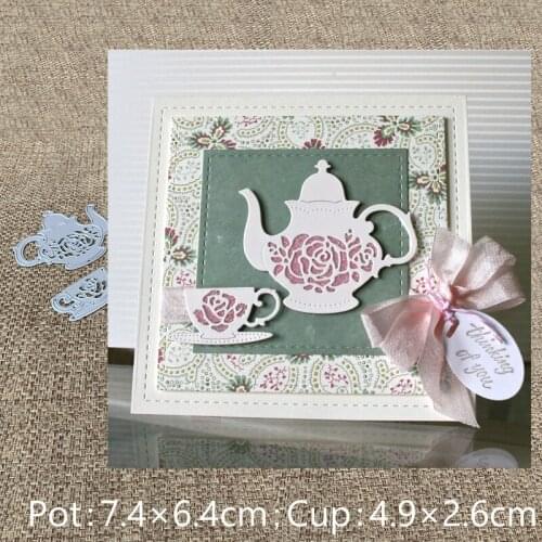 XLDesign Craft Metal Cutting Die die cuts rose teacup teapot decoration scrapbook Album Paper Card Craft Embossing die cuts