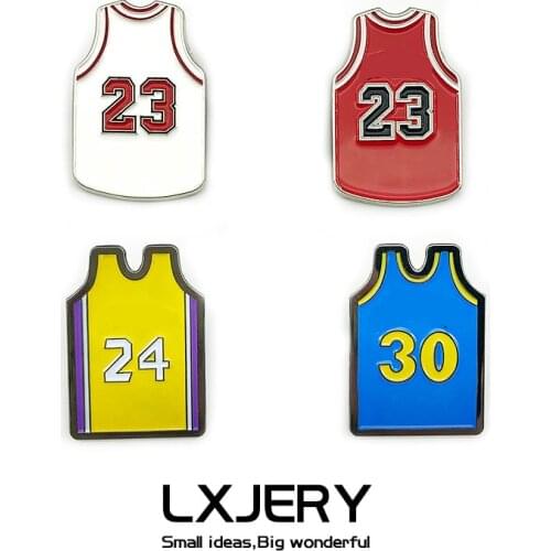 LXJERY Fashion Basketball Jersey Pin Badge On Backpack Funny Brooch Pins For Clothes Broche For Women Girl Schoolbag