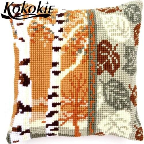 Diy Cross stitch kits pillow kit fabric embroider Needlework kits knitting needles kit for pillowcase 3d embroidered mats