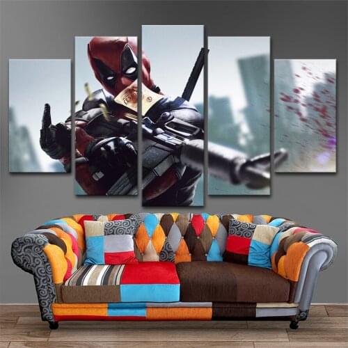 Wall Decor HD Print Home Decor 5 Piece Canvas Painting Science Fiction Movie Canvas Painting Wall Art for Home Decorations