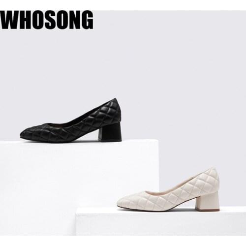 New Autumn Women Shoes Girls Brand Platform Shoes Woman Square Heels Ladies Fashion Shoes Female Soft Black Shoes Mary Jane 2020