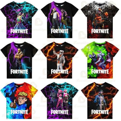 Men and Women NEW Fortnite Kids Hero Tops 2021 Boys Girls Crow Shoot Game 3D Print T-shirt Tshirt Harajuku Clothing