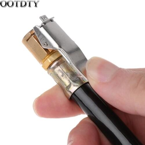 OOTDTY Air Tyre Inflator Pressure Car Auto Tire Pump Hose Gauge Flexible Hose Connector dorp shipping