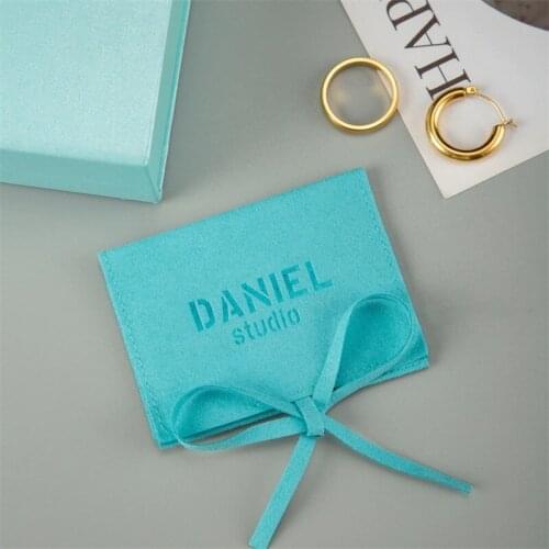 Wholesale custom jewelry pouches microfiber jewelry pouch necklace pouch