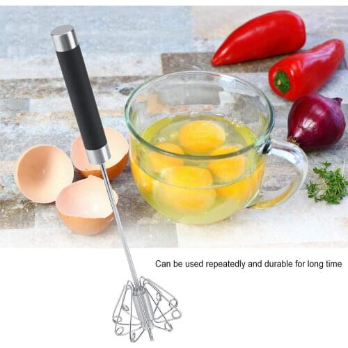Hot Sale Semi-automatic Mixer Egg Beater Manual Self Turning Whisk Hand Blender Stainless Steel Egg Cream Stirring Kitchen Tools