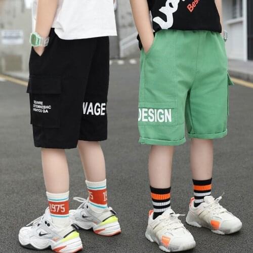 Boys Shorts Childrens Clothing 2021 Summer New Childrens Casual Overalls Loose Five-point Pants
