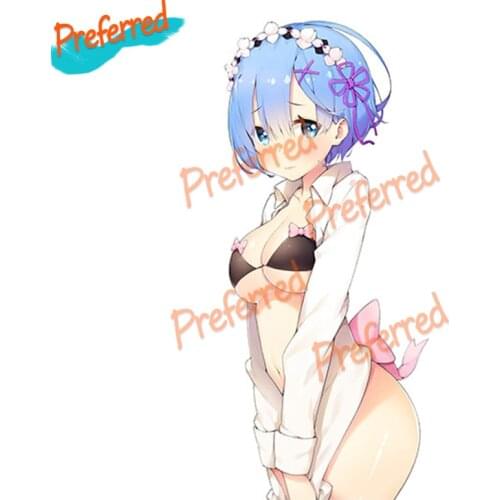 Car Sticker Styling Sexy Maid Re Zero Kara Hajimeru Decals Isekai Seikatsu Anime Rem High Quality Stickers and Decals PVC