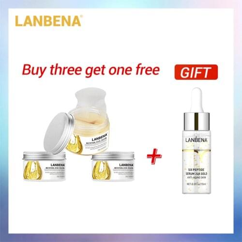 RetinolEyeMaskEyePatchesSerumReducesDarkCirclesBagsEye Lines Firming 3PCS+Anti-Aging Serum 24K Gold Six Peptides Facial Essence