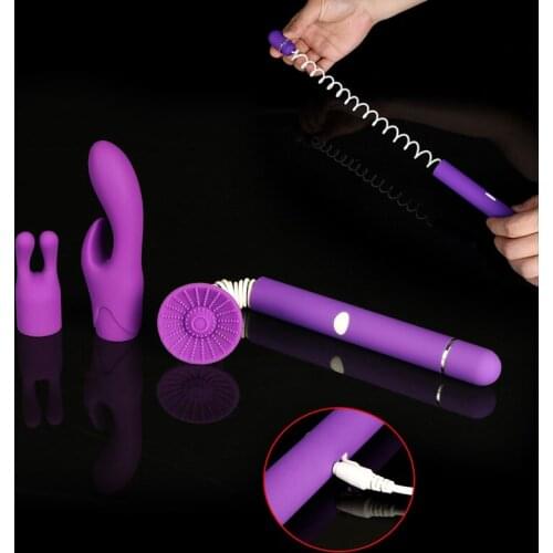 Dual Head AV Wand Bullet Vibrator Nipple Clitoris Stimulator G-Spot Massage Vibrator Vagina Eggs Foreplay Teaser Flirt Sex Toys
