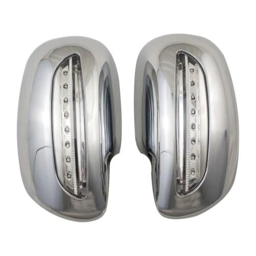 For Toyota prius 20 2003-2008 high quality ABS chrome-plated LED rearview mirror cover with light mirror cover replacement