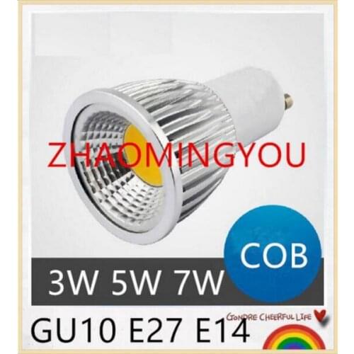 YON 10pcs New High Power CREE MR16 GU10 E27 3W 5W 7W 10W LED COB spotlight lamp bulb warm cool white 85-265V CE ROHS