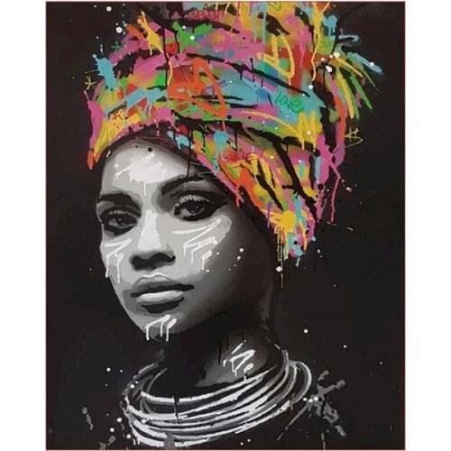 Woman Acrylic Oil Paint By Numbers Adults Canvas With Framed DIY Craft Kits Handmade Coloring By Numbers Drawing Decor Wall Art