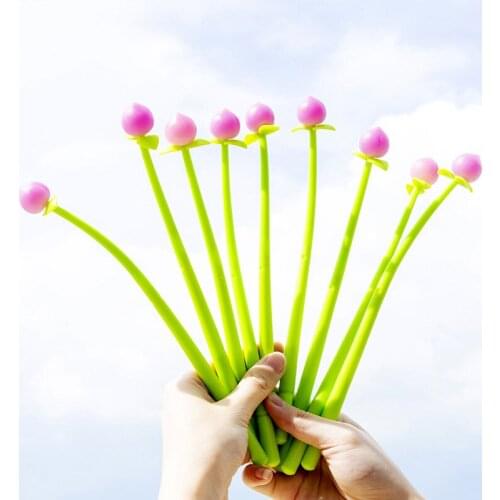 1PCS New Cute Peaches Discolored By Light Gel Pen Student Stationery Novelty Gift School Material Office Supplies