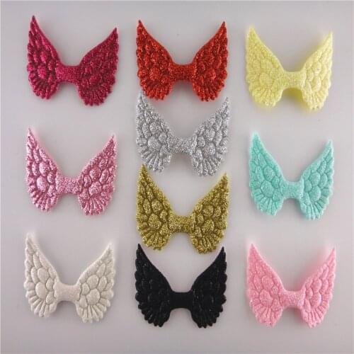 10pcs/Lot 50*33mm Glitter Wings Diy Hair Bow Accessories Craft Supplies,Diy Handmade Materials,Y181220501