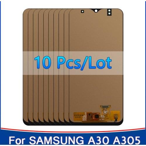 10 pcs 6.4'' Display For Samsung galaxy A30 A305/DS A305F A305FD A305A LCD Touch Screen Digitizer Assembly For Samsung A30 lcd