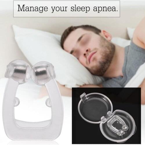 Silicon Mini Magnet Nose Clip Anti Snoring Apnea Nose Buds Anti Snore Breathe Aid Stop Snore Device Sleeping Stop Snore Portable