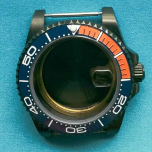 40mm Sapphire PVD ceramic Watch Case Fit NH35/36 DG2813 3804 Miyota 8215 Movemen