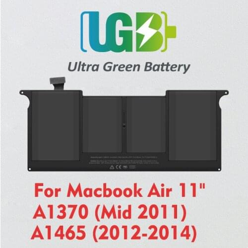 UGB New Original A1406 A1495 Battery For Apple MacBook Air 11" inch A1370 (Mid 2011), A1465 (2012-2014) Series Laptop