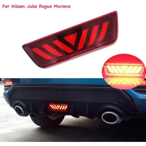 For Nissan Juke Rogue Murano Car LED Tail Light Bright Red Dyamic 3rd Brake Stop Light Rear Fog Lamp 2011 2012 2013 2014 2015