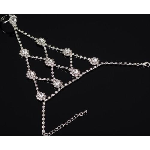 New Fashion Stainless Steel Round Design Full Rhinestone Crystals Bangle Bracelets For Women Charm Band Jewelry 2016#B118